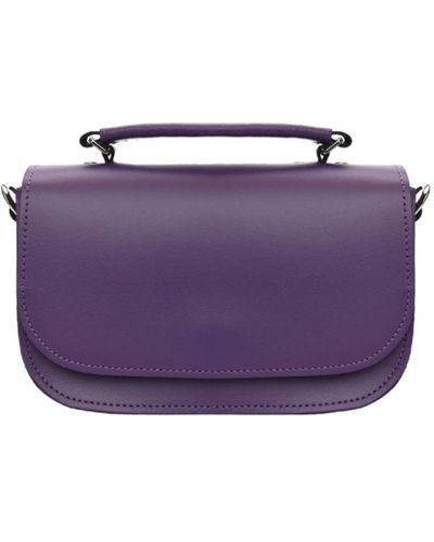 Zatchels Aura Handmade Leather Bag - Purple