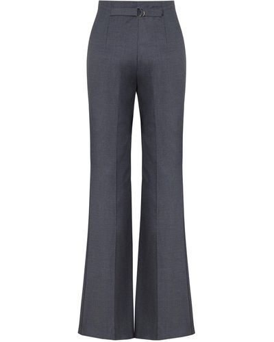 Nocturne Flared Pants With Cuffs - Blue