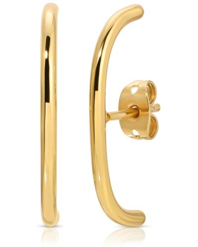Glamrocks Jewelry Minimalist Ear Suspension Hoop - Metallic