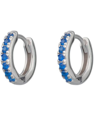 Scream Pretty huggie Earrings With Blue Stones