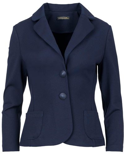 Conquista Navy Punto Di Roma Fitted Jacket - Blue