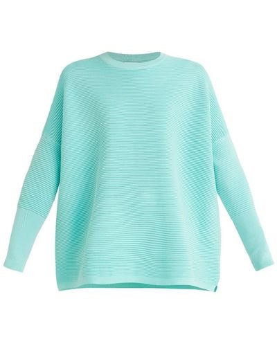 Paisie Ribbed Jumper In Mint - Green