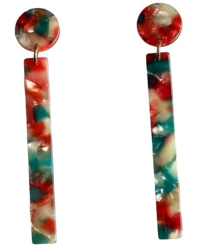 CLOSET REHAB Matchstick Drop Earrings In Red Hot Chili Pepper