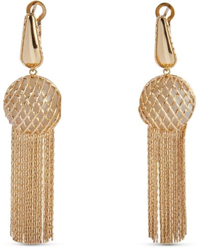 Ana Dyla Chalcedony Bold Earrings 14ct - Metallic