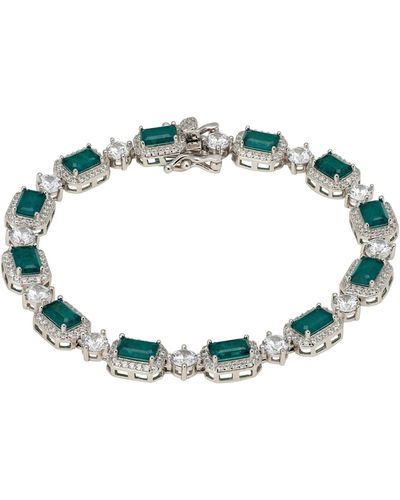 LÁTELITA London Elena Gemstone Bracelet Emerald Silver - Blue