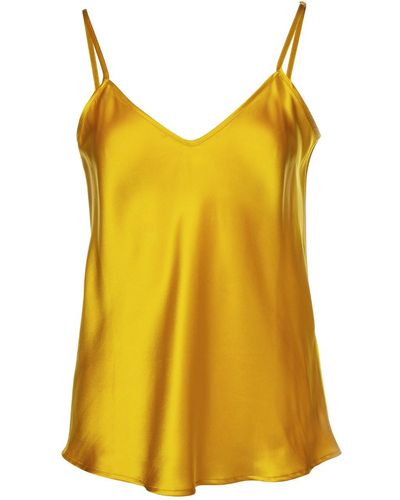 Vasiliki Atelier Vasiliki V-neck Silk Camisole In Mimosa - Yellow