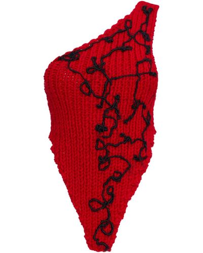 Sarah Regensburger Fire Chunky Knit Top - Red