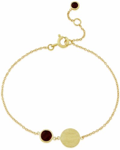 Auree Bali 9ct Gold November Birthstone Bracelet Smokey Quartz - Metallic