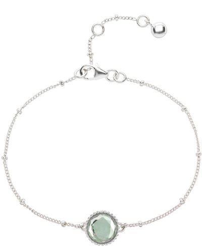 Auree Barcelona Silver August Birthstone Bracelet Green Amethyst - Metallic