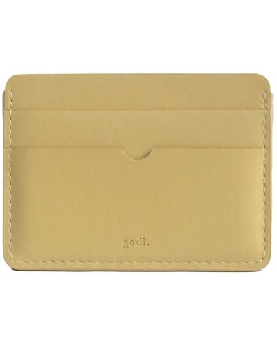 godi. Handmade Leather Card Case - Natural