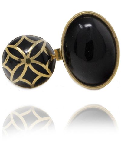 Georgina Jewelry Signature Sphere Onyx Resin Ring - Multicolor