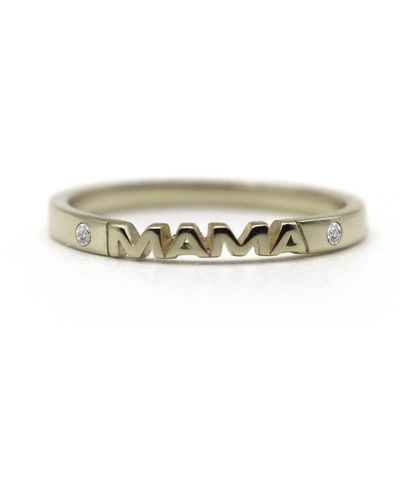 VicStoneNYC Fine Jewelry Mama Pure Diamond Gold Ring - White