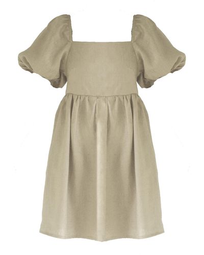 Larsen and Co Neutrals Pure Linen Milan Dress In Natural