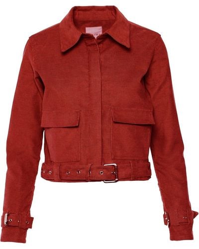 IMAIMA The Filiz Corduroy Bikerjacket In - Red