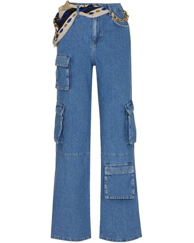 Nocturne Chain & Scarf Jeans - Blue