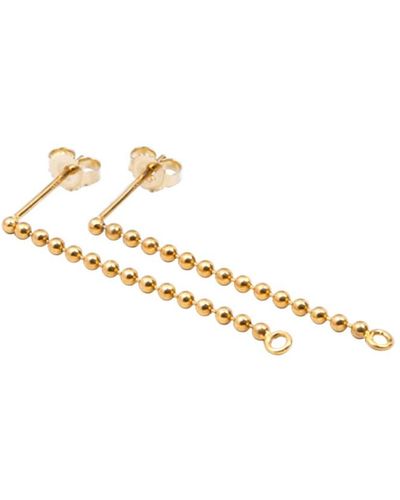 Undefined Jewelry Beads Chain Earring W/o-ring Hook - Metallic