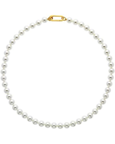 Emma Holland Jewellery Pearl With Gold Clasp Necklace - Metallic