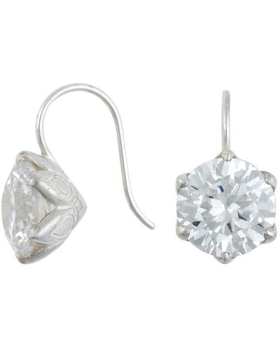 Dower & Hall Crystal Topaz Lotus Earrings In Sterling Silver - Metallic