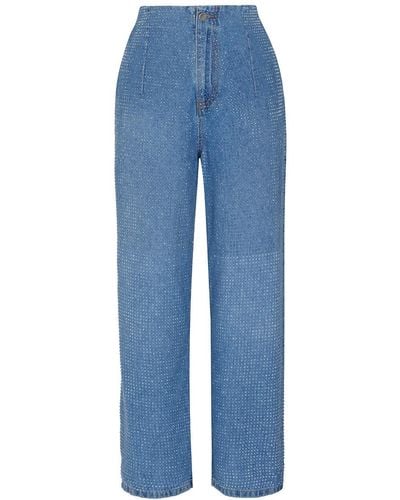 Nocturne Sparkly Mom Jeans - Blue