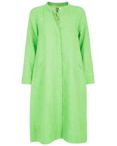 NoLoGo-chic Super Mix Coat Dress Lime - Green