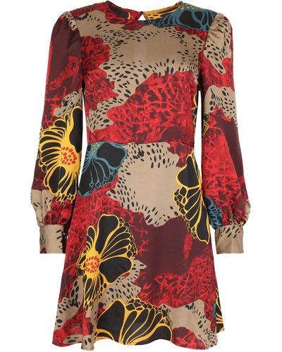 Traffic People Into My Arms Floral Moira Dress - Red