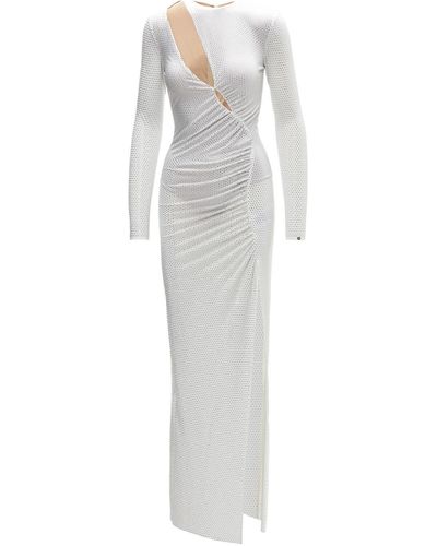 Nissa Crystal-embellished Maxi Dress - White