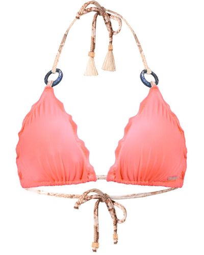 ELIN RITTER IBIZA Ibiza Triangle Bikini Top Savina Coral Red - Pink