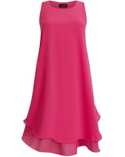 James Lakeland Sleeveless Wave Hem Dress Fuchsia - Pink