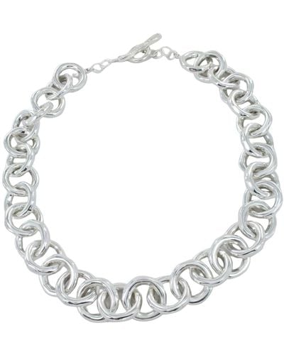 Reeves & Reeves Sterling Statement Orbit Necklace - Metallic