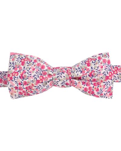 LE COLONEL Liberty Wiltshire Redcurrant Bow Tie - Pink