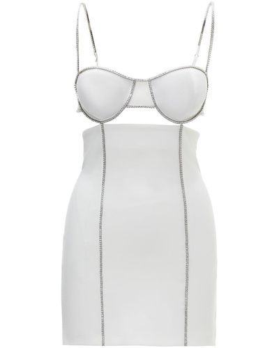 Nissa Crystal-embellished Mini Dress - White