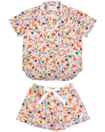 LE COLONEL Primrose Seersucker Pajama Set - Multicolor