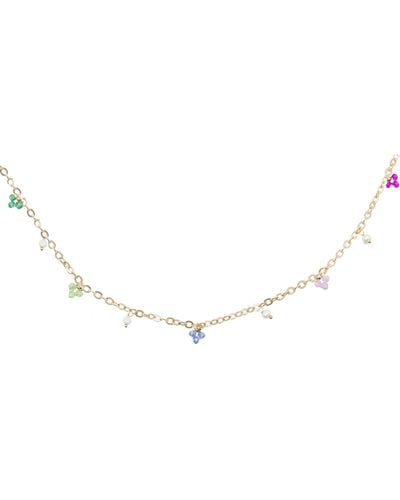 Marcia Moran Tivia Multicolor Delicated Beaded Necklace - Metallic
