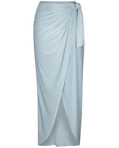 Aguaclara Celeste Midi Wrap Dress - Blue