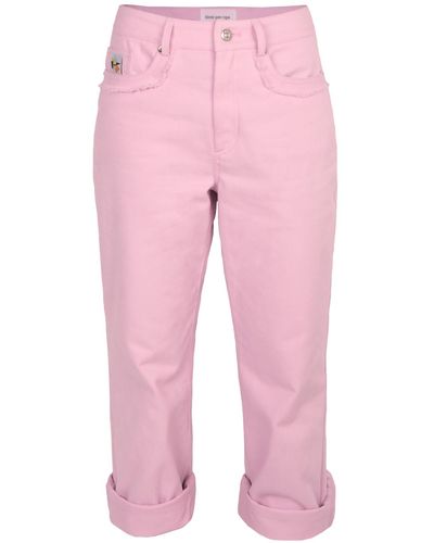 blonde gone rogue Classic Mom Jeans, Upcycled Cotton, In Pink
