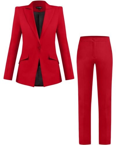 Tia Dorraine Fierce Tailo Suit - Red