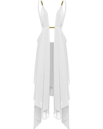 ANTONINIAS Clementine Beach Cover-up In - White