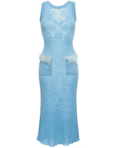 Andreeva Rose Knit Dress - Blue