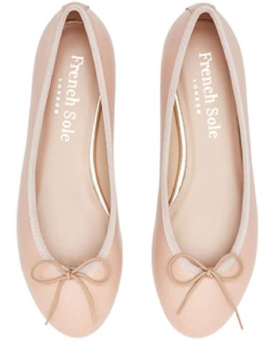 French Sole Neutrals Amelie Nude Leather - Natural