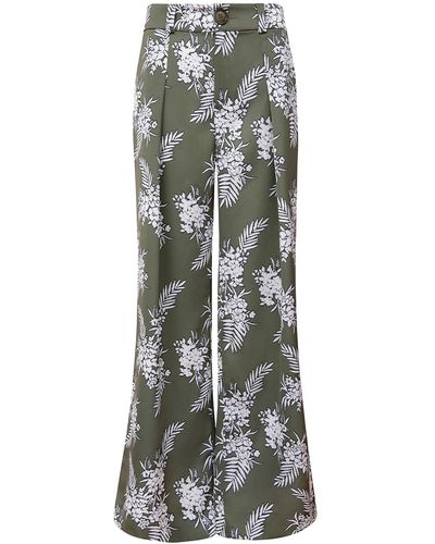 blonde gone rogue Girlboss Wide Leg Trousers, Upcycled Polyester, In Print - Grey