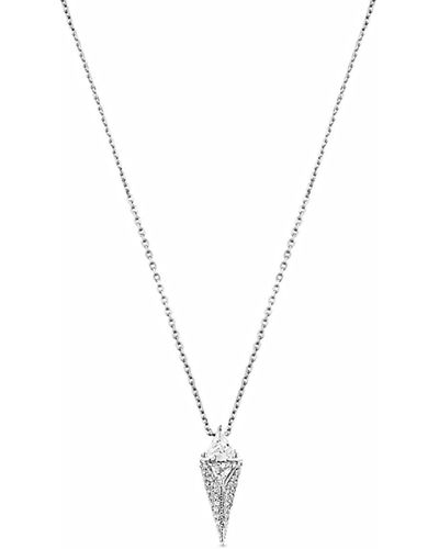 SALLY SKOUFIS Urge Pendent With Made White Diamonds In Sterling - Metallic