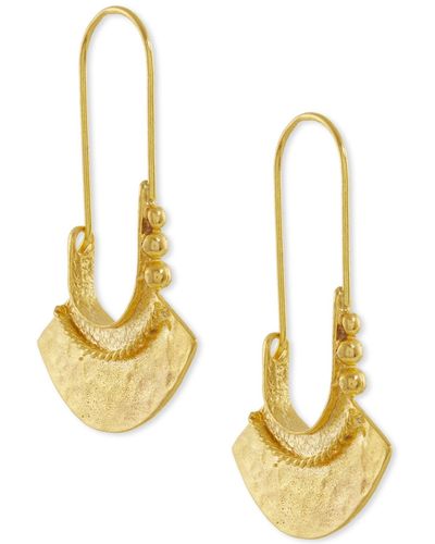 Ottoman Hands Selma Drop Earrings - Metallic