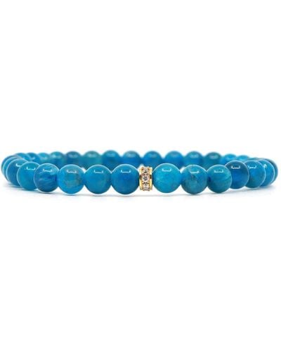 Shar Oke Diamonds & Apatite Beaded Bracelet - Blue