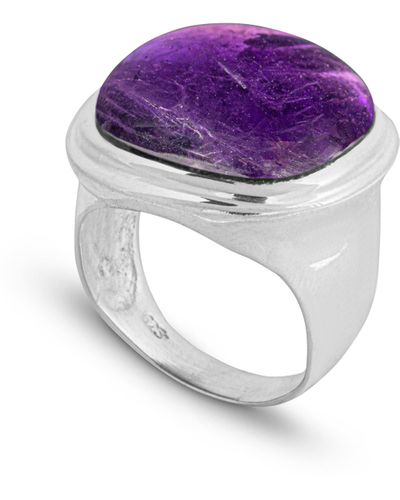 Ware Collective Amethyst Statement Ring - Purple