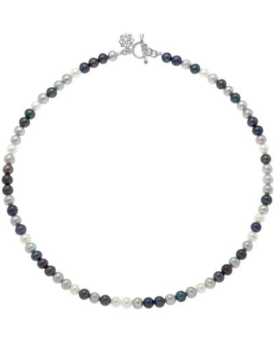 Dower & Hall Medium Mixed Freshwater Pearl Necklace - Metallic