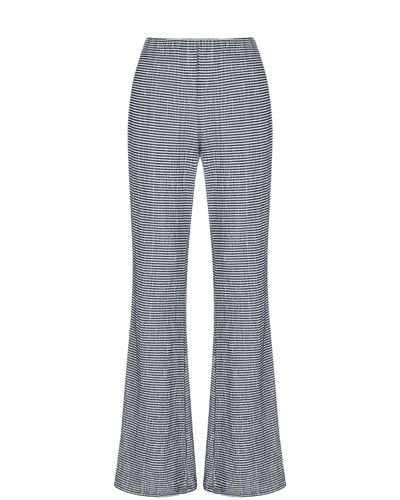 Nocturne Striped Flared Trousers - Grey