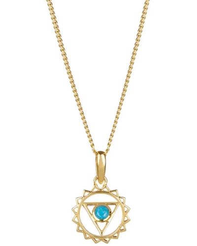 Charlotte's Web Jewellery Throat Chakra Vermeil Necklace - Metallic