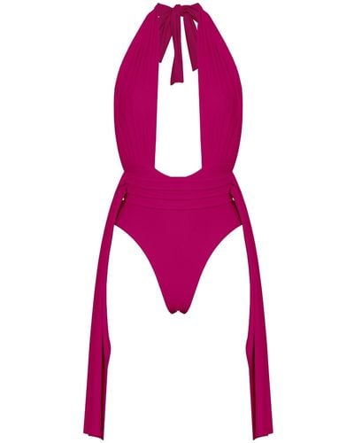 ANTONINIAS Plonger One-piece Swimwear In Pink