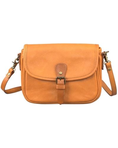 Rimini Leather Saddle Bag 'daniela' - Orange