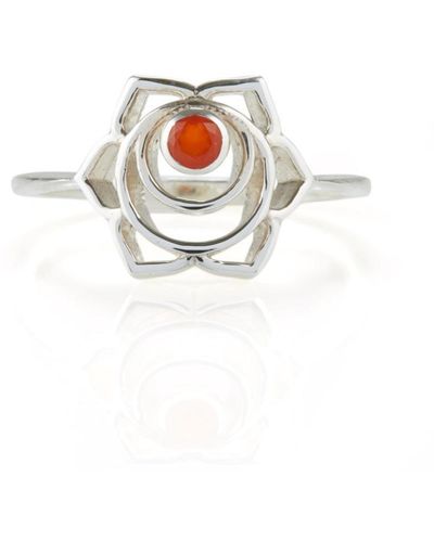 Charlotte's Web Jewellery Sacral Chakra Ring - White